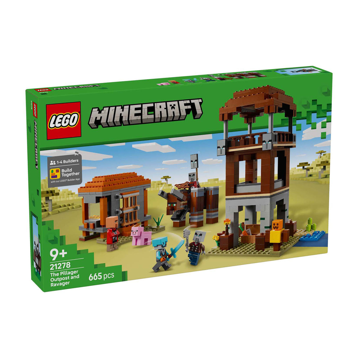 Lego minecraft de plunderaar buitenpost en verwoester bouwpakket - 21278