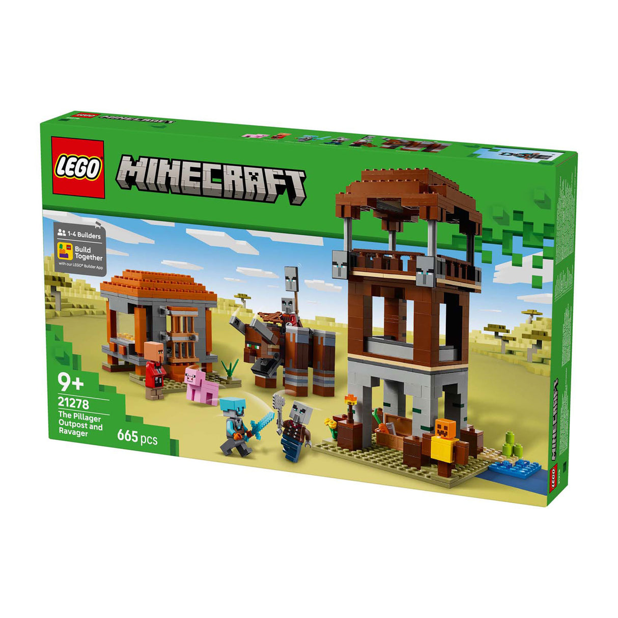 Lego minecraft de plunderaar buitenpost en verwoester bouwpakket - 21278