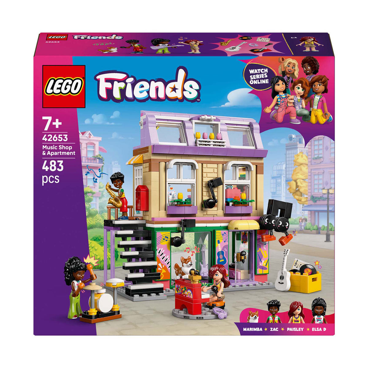 Lego friends muziekwinkel en appartement bouwpakket voor kinderen - 42653