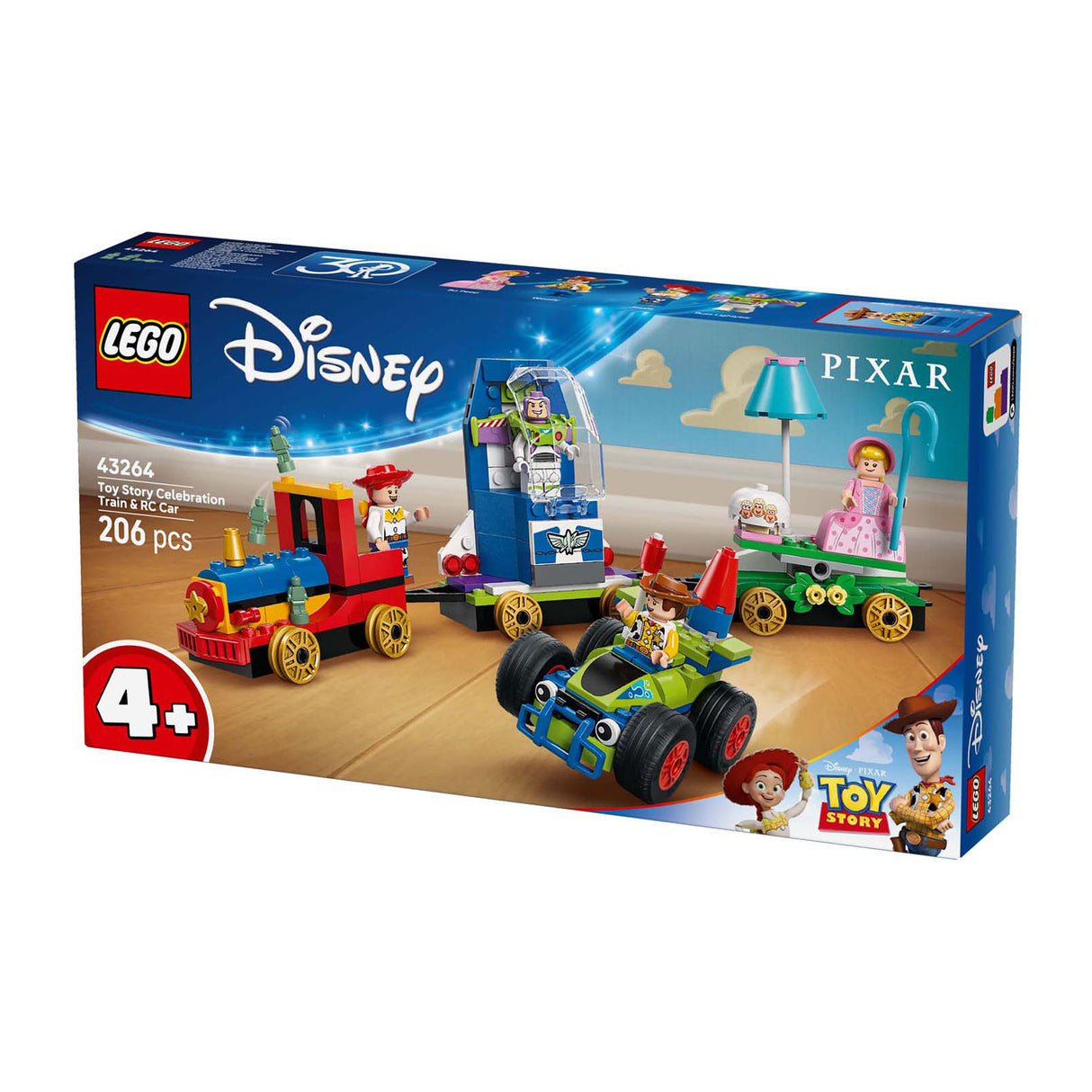 Lego disney en pixar's toy story feesttrein en rc auto set - 43264