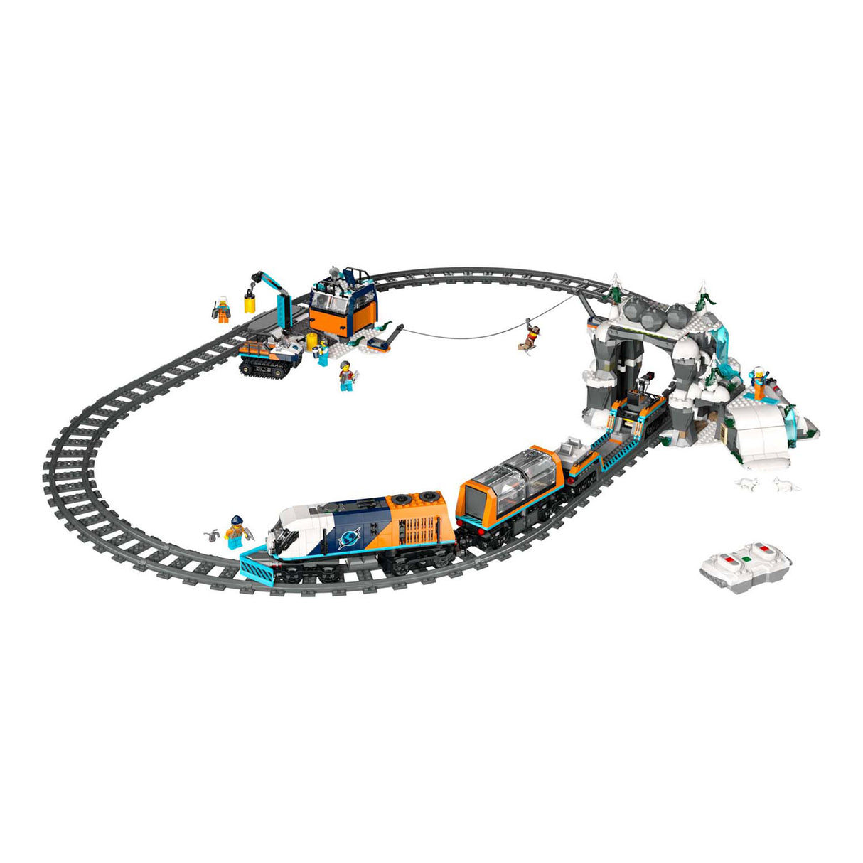 Lego city 60470 onderzoekstrein op de noordpool