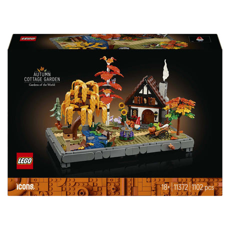 Lego icons herfsttuin met cottage herfstdecoratie - bouwpakket voor volwassenen - 11372