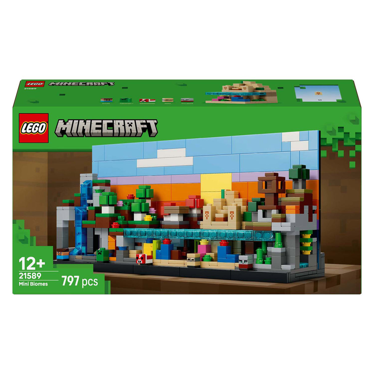 Lego minecraft minibiomen videogame speelgoed voor kinderen en kinderkamer decoratie - 21589