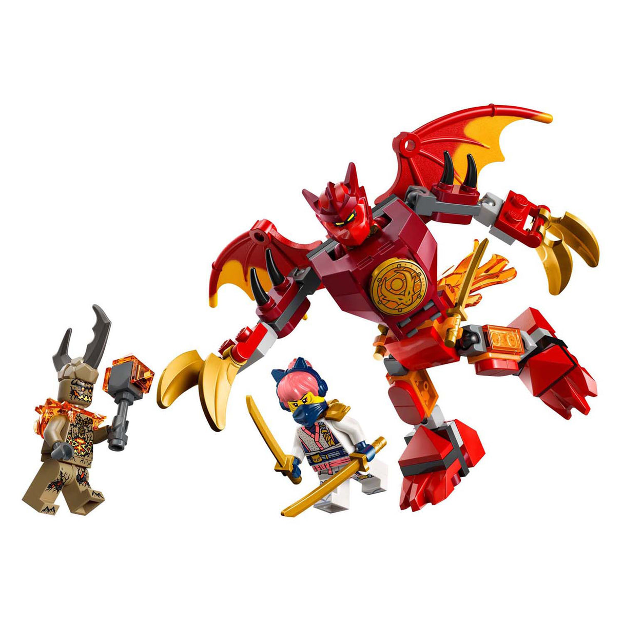 Lego ® ninjago® kai's drakenmecha strijdpakket - mechaspeelgoed - speelset met 3 minifiguren - 71851
