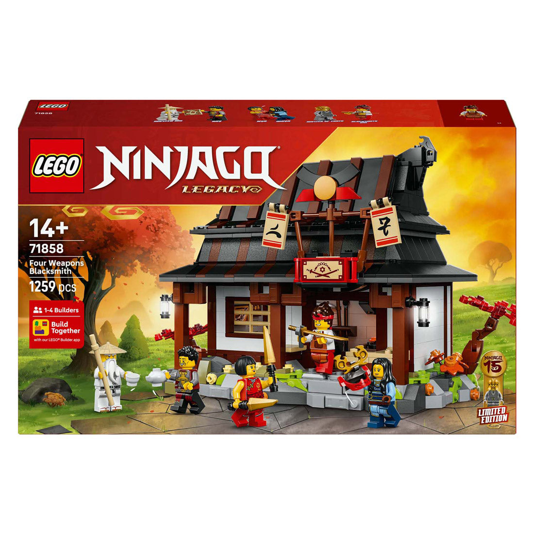 Lego ® ninjago® 15-jarig jubileum: smederij de vier wapens - 71858