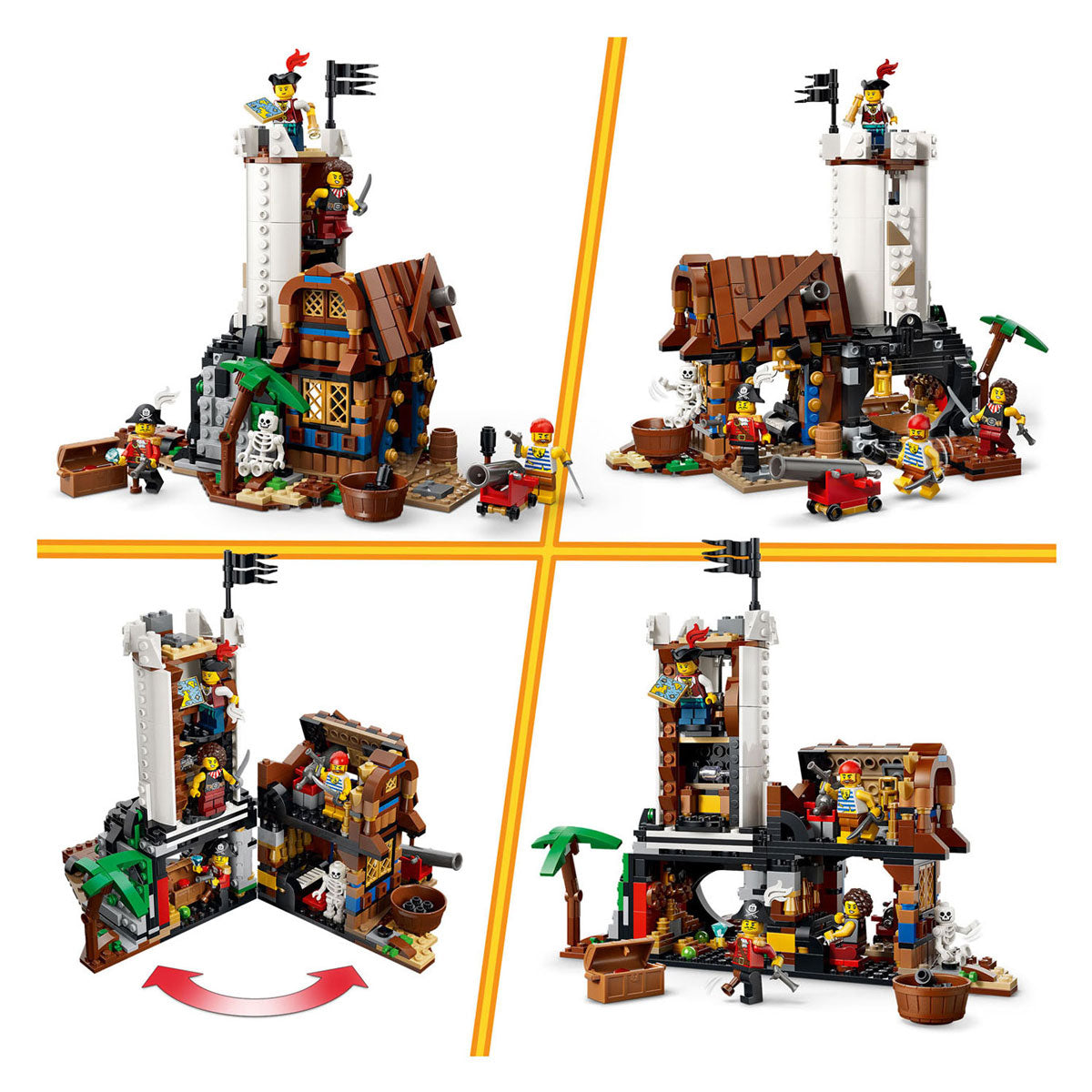 Lego creator 3in1 klassiek piratenschip piraten boot speelgoed voor kinderen 31387