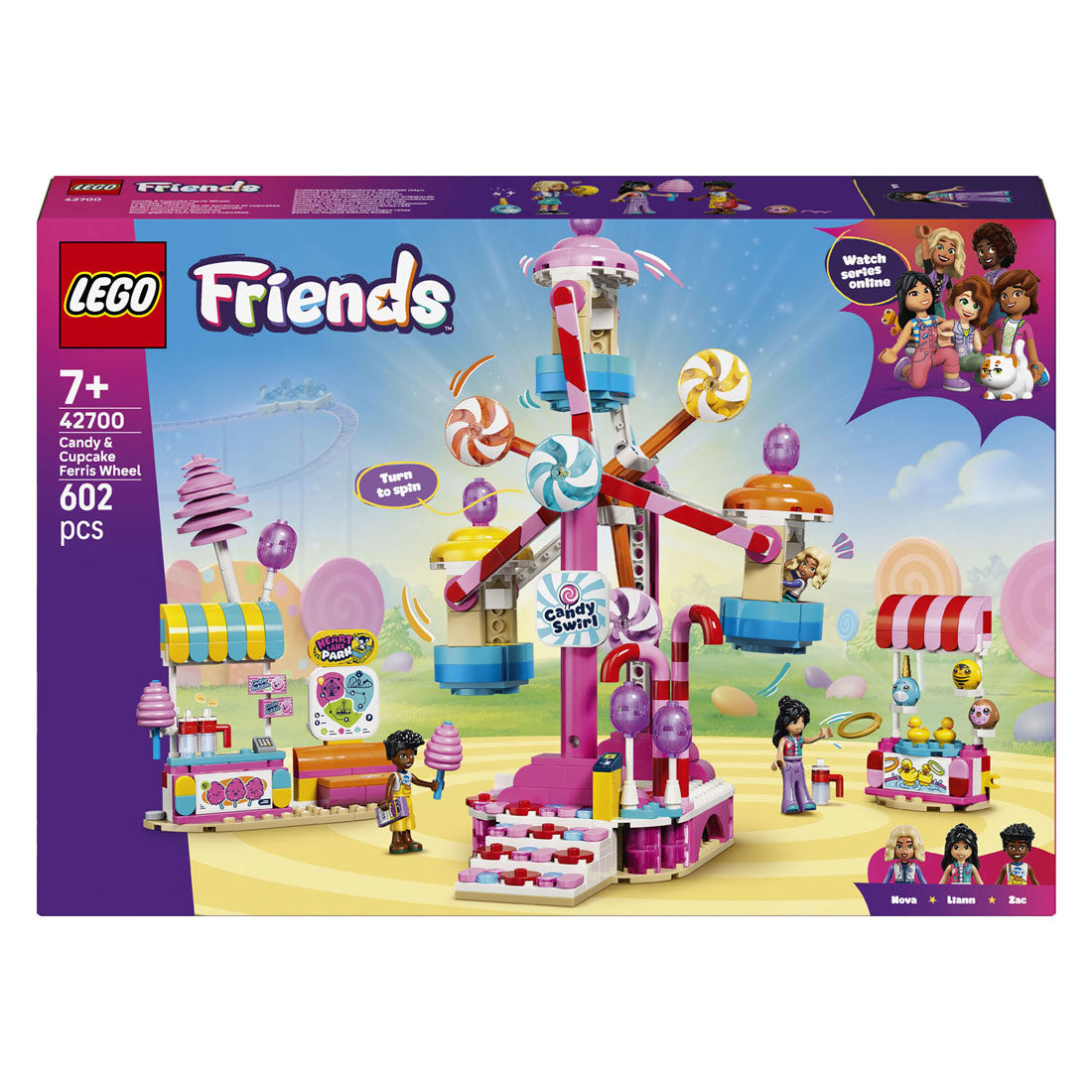 Lego friends reuzenrad van snoep en cupcakes speelgoed voor kinderen vanaf 7 jaar 42700