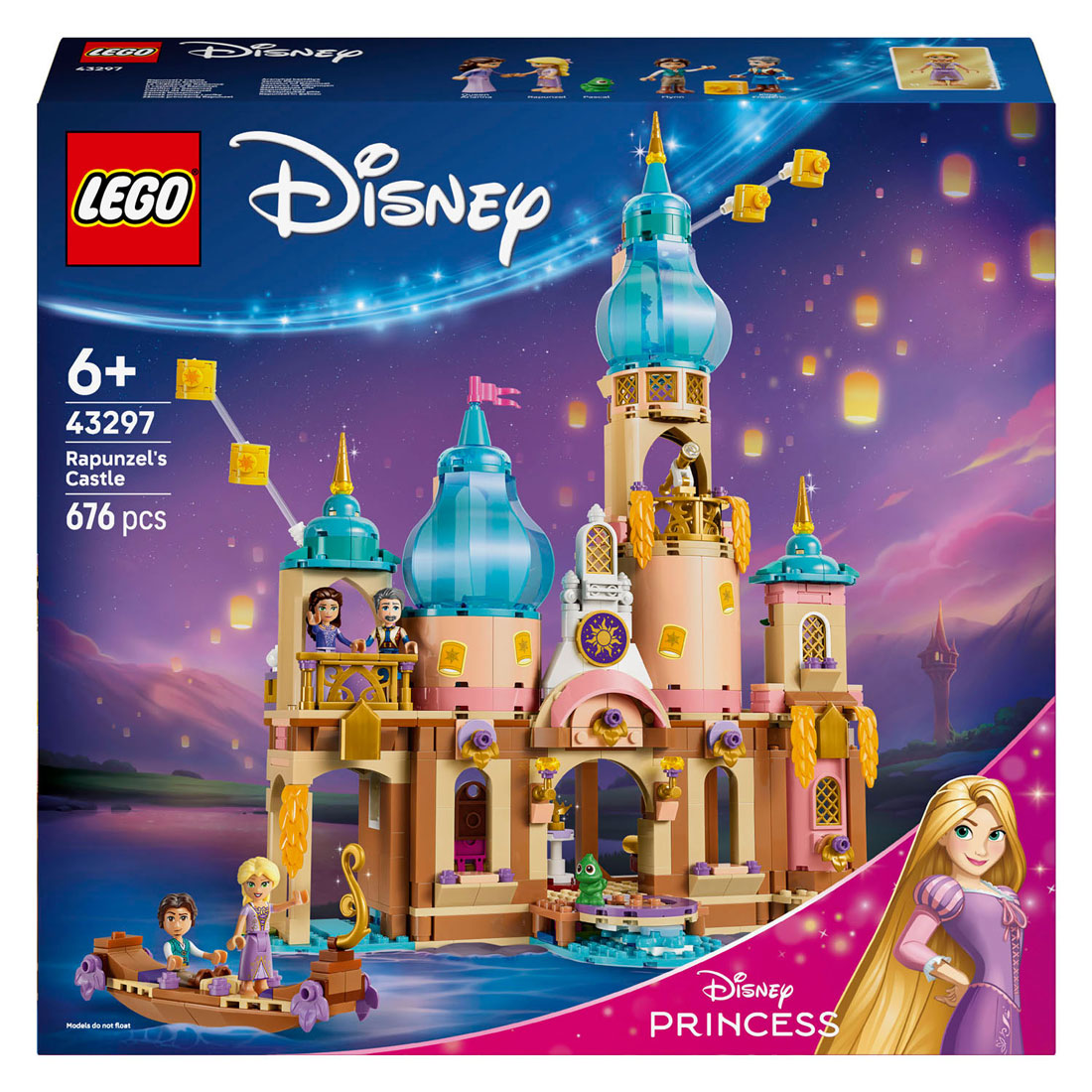 Lego ǀ disney princess rapunzels kasteel bouwbaar speelgoed voor kinderen en decoratie 43297