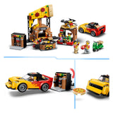 Lego city pizzacentrale met voertuigen pizza speelgoed voor kinderen 60496