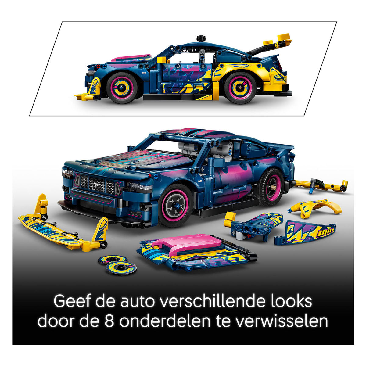 Lego technic 42236 aanpasbare ford mustang gt auto