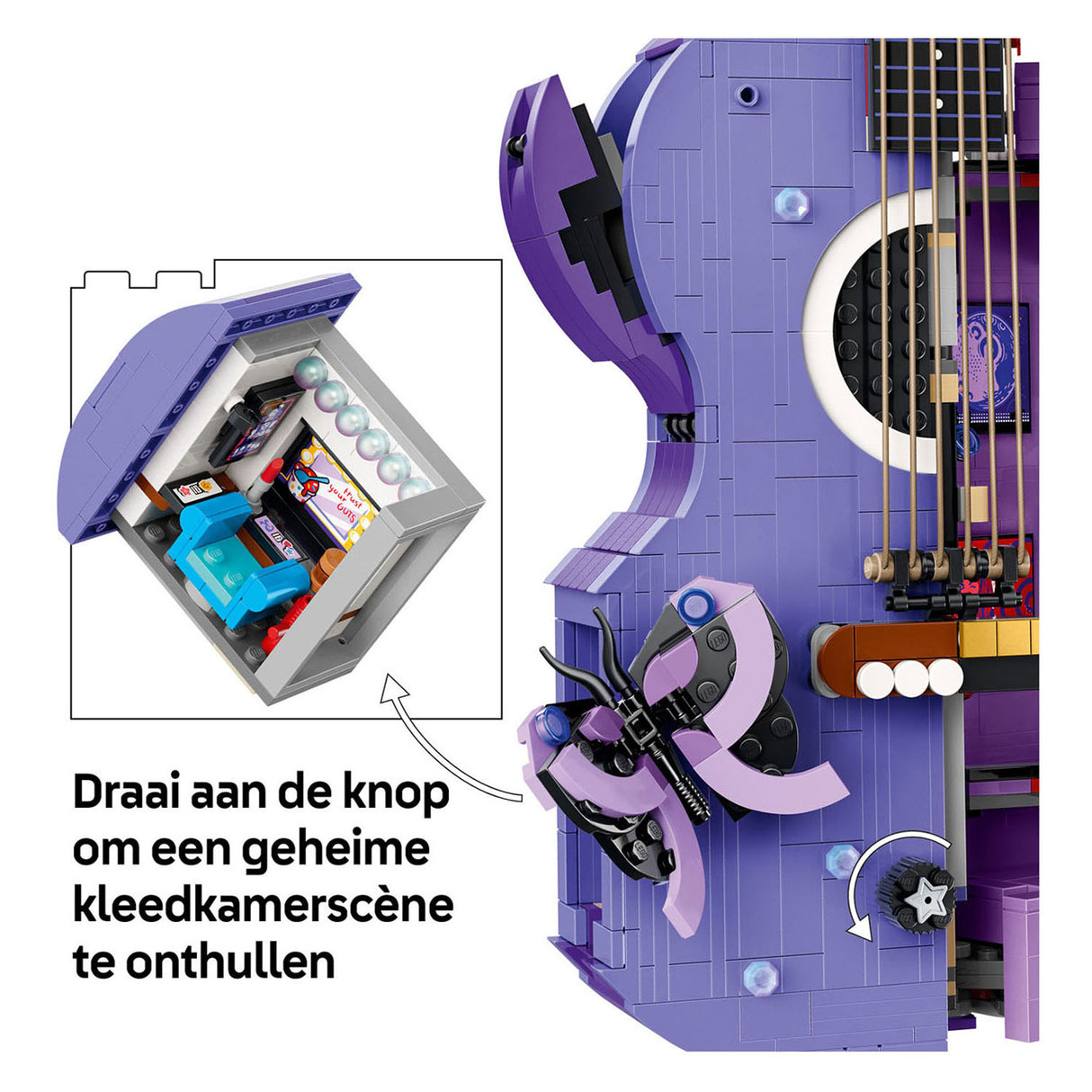 Lego editions olivia rodrigo's dubbele gitaar bouwpakket voor kinderen en tienerkamer decoratie - 43031
