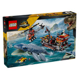 Lego jurassic world mosasaurus bootaanval dinosaurus speelgoed voor kinderen 77983
