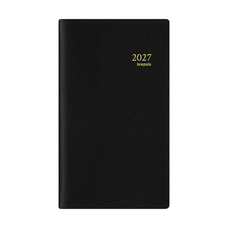 Brepols agenda breplan genova zwart 2027 9,2x16cm