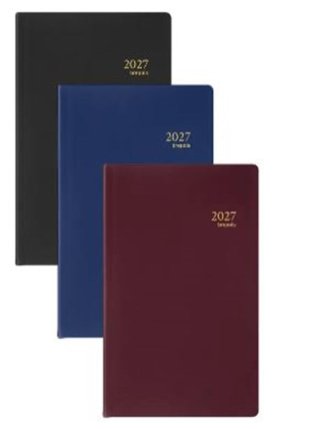 Brepols zakagenda breplan week 2027 seta zwart blauw rood 9x16cm