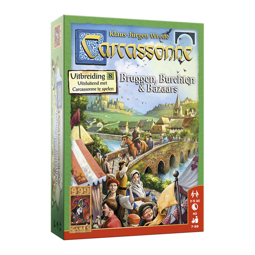 999Games Carcassonne: Bruggen, Burchten en Bazaars Uitbreiding Bordspel