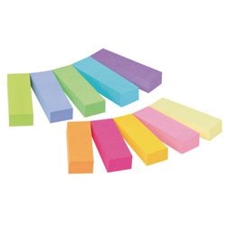 Post-it® notes markeerstroken, canary yellow™, neon geel, neon oranje, ultra fuchsia, lichte kersenrood, neon groen, emeraldgroen, aquawave, poppy, lichte moerbei, 10 blokken, 50 blaadjes blok
