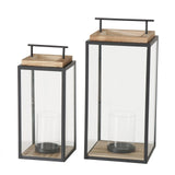 Boltze home lantaarn set a 2 st. h35 en h45cm