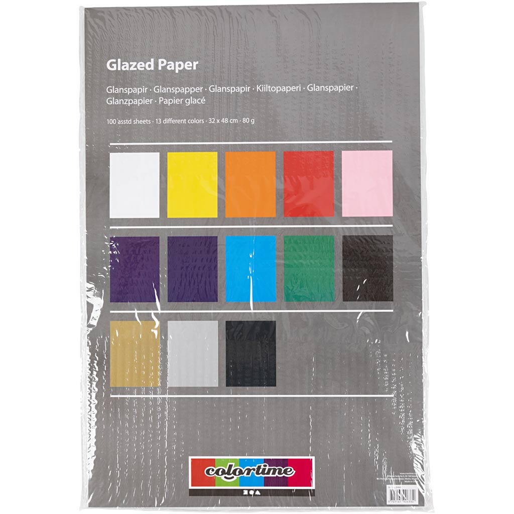 Creativ company https: www.cchobby.nl glanspapier-vel-32x48-cm-80-gr-diverse-kleuren-100-vel-1-doos