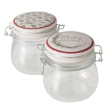 Boltze home voorraadpot glas met kerstmotief 450 ml