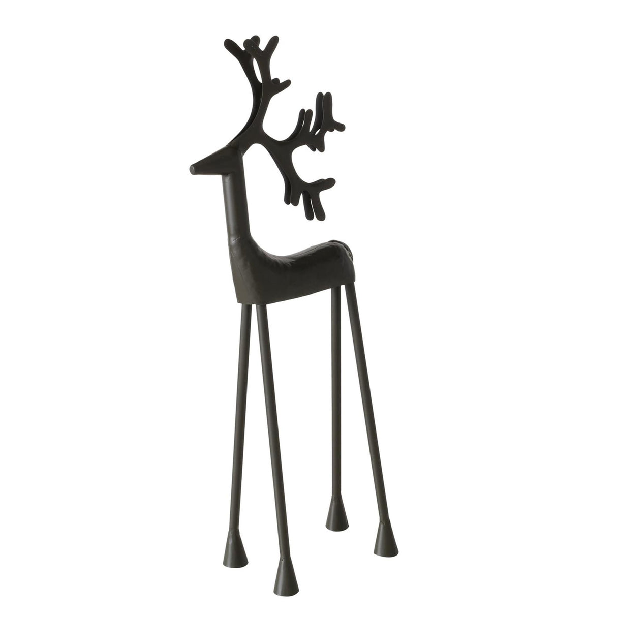 Boltze home beeld hert zwart metaal h55,5cm