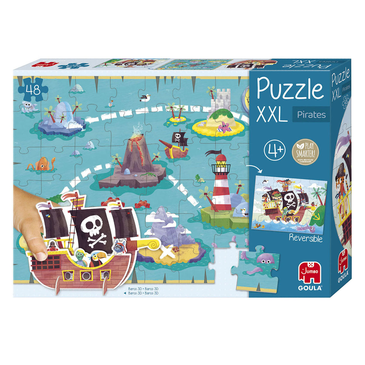 Jumbo Goula Legpuzzel XXL Piraten, 48st.