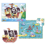 Goula kinderpuzzel diset xxl piratenboot 48 onderdelen