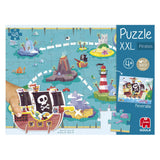 Goula kinderpuzzel diset xxl piratenboot 48 onderdelen