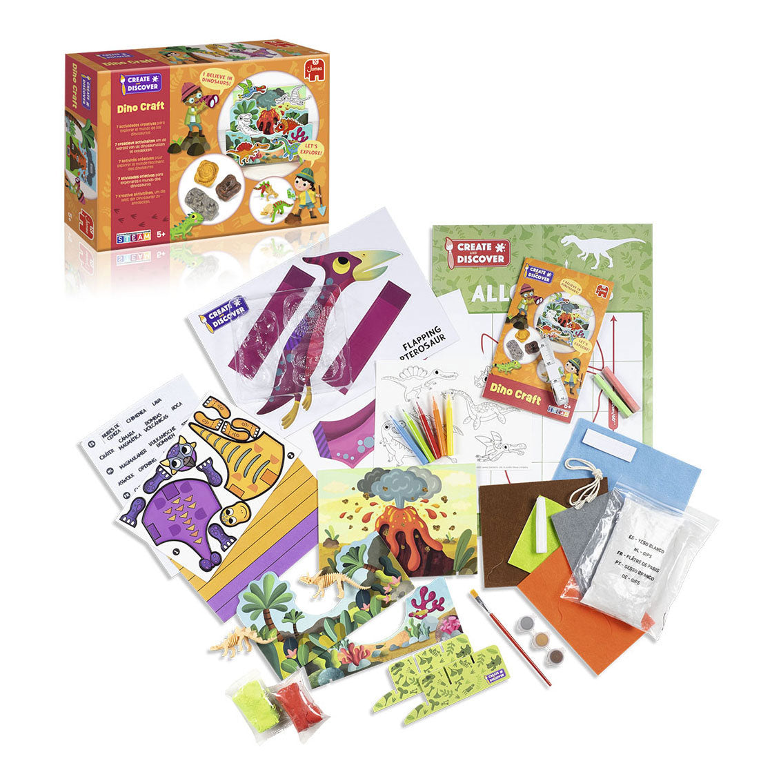 Jumbo create discover dino craft knutselset