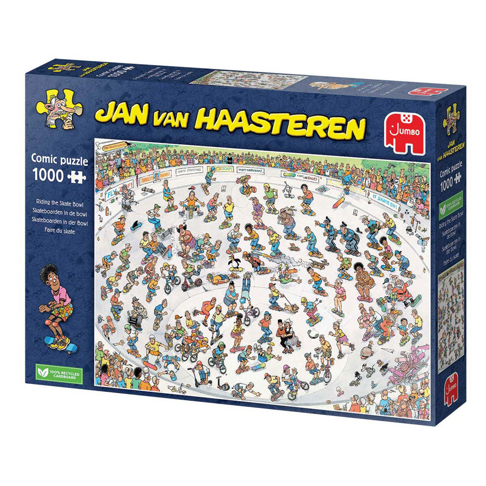 Jan van haasteren legpuzzel - skateboarden in de bowl, 1000st.