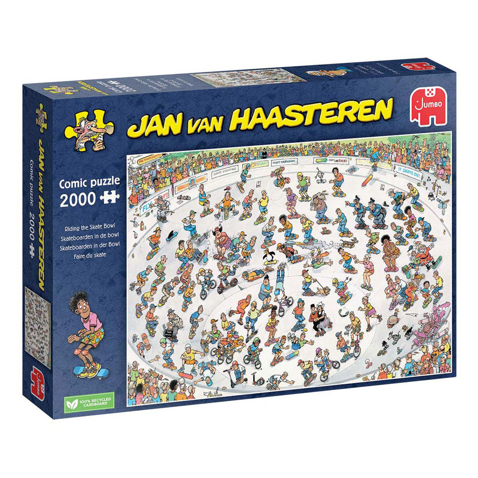 Jan van haasteren legpuzzel - skateboarden in de bowl, 2000st.