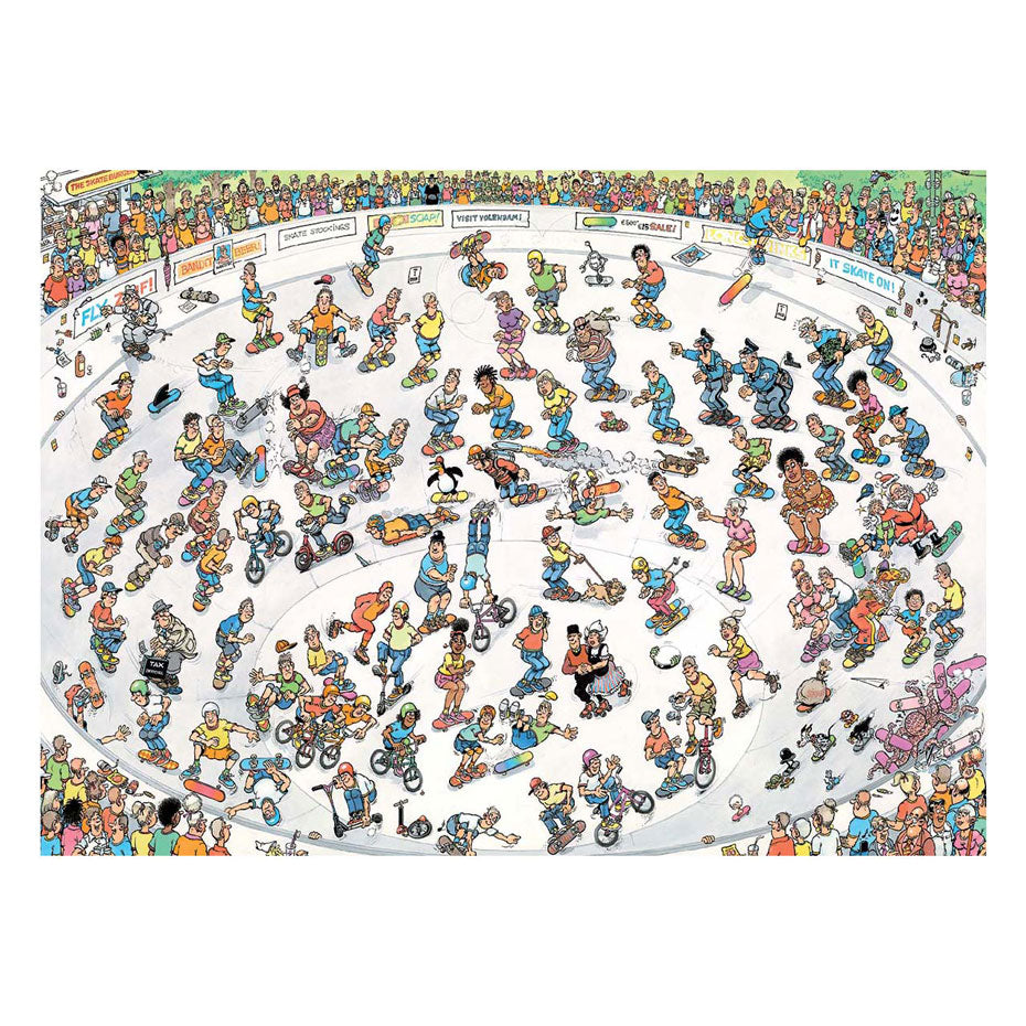 Jan van haasteren legpuzzel - skateboarden in de bowl, 2000st.