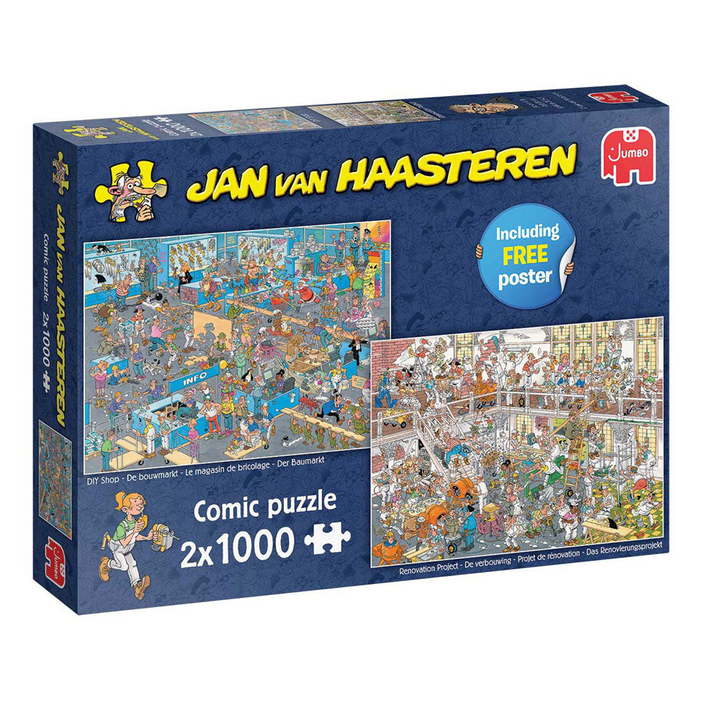 Jan van Haasteren Legpuzzel Hoe Je Niet Moet Klussen, 2x1000st.