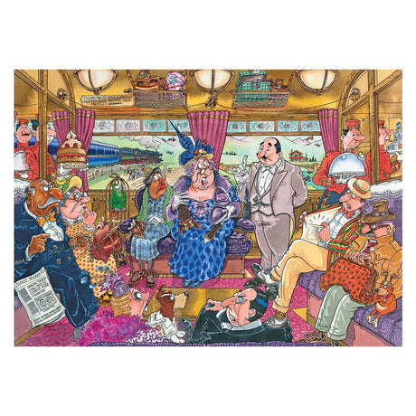 Jumbo wasgij retro mystery 9 legpuzzel - de grotere treinroof, 1000st.