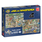 Jumbo jan van haasteren legpuzzel - 2in1 safari storm, 2x1000st.