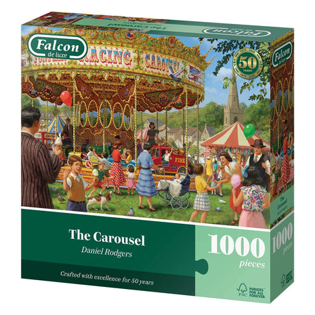 Falcon puzzel - legpuzzel 1000 stukjes - the carousel - multicolor.
