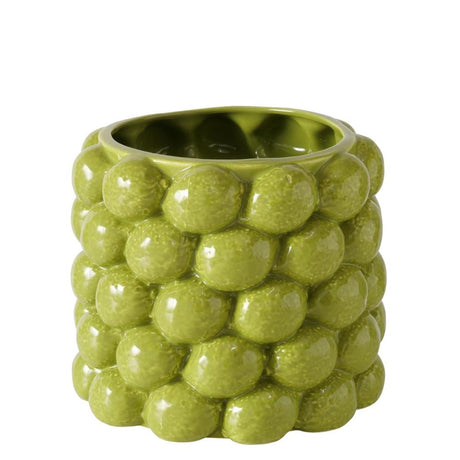 Boltze home bloempot lime dia16x14cm porselein groen