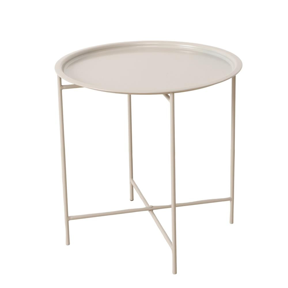 Boltze home dienbladtafel metaal beige