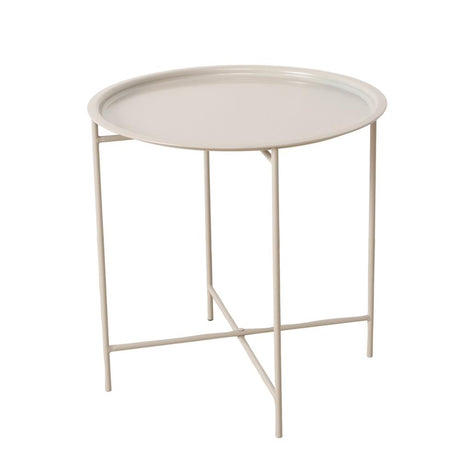 Boltze home dienbladtafel metaal beige