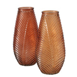 Boltze home vaas leavo glas 13,5x13x28cm