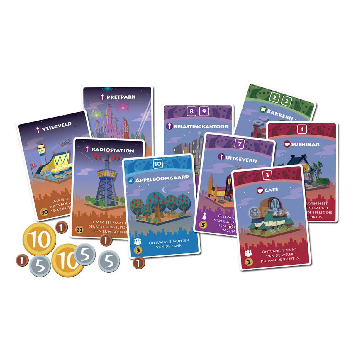 White goblin games - machi koro nacht - familiespel - 2 tot 4 spelers - 30 minuten - vanaf 8 jaar