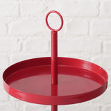 Boltze home etagère rood ø30xh34cm