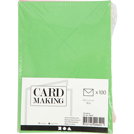 Creativ company http: www.cchobby.nl gekleurde-enveloppen-afmeting-envelop-11-5x16-cm-80-gr-diverse-kleuren-10x10-stuk-1-doos