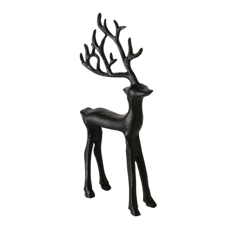 Boltze home figuur hert zwart 9x3x20cm