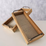 Boltze home dienblad hout 2-delig