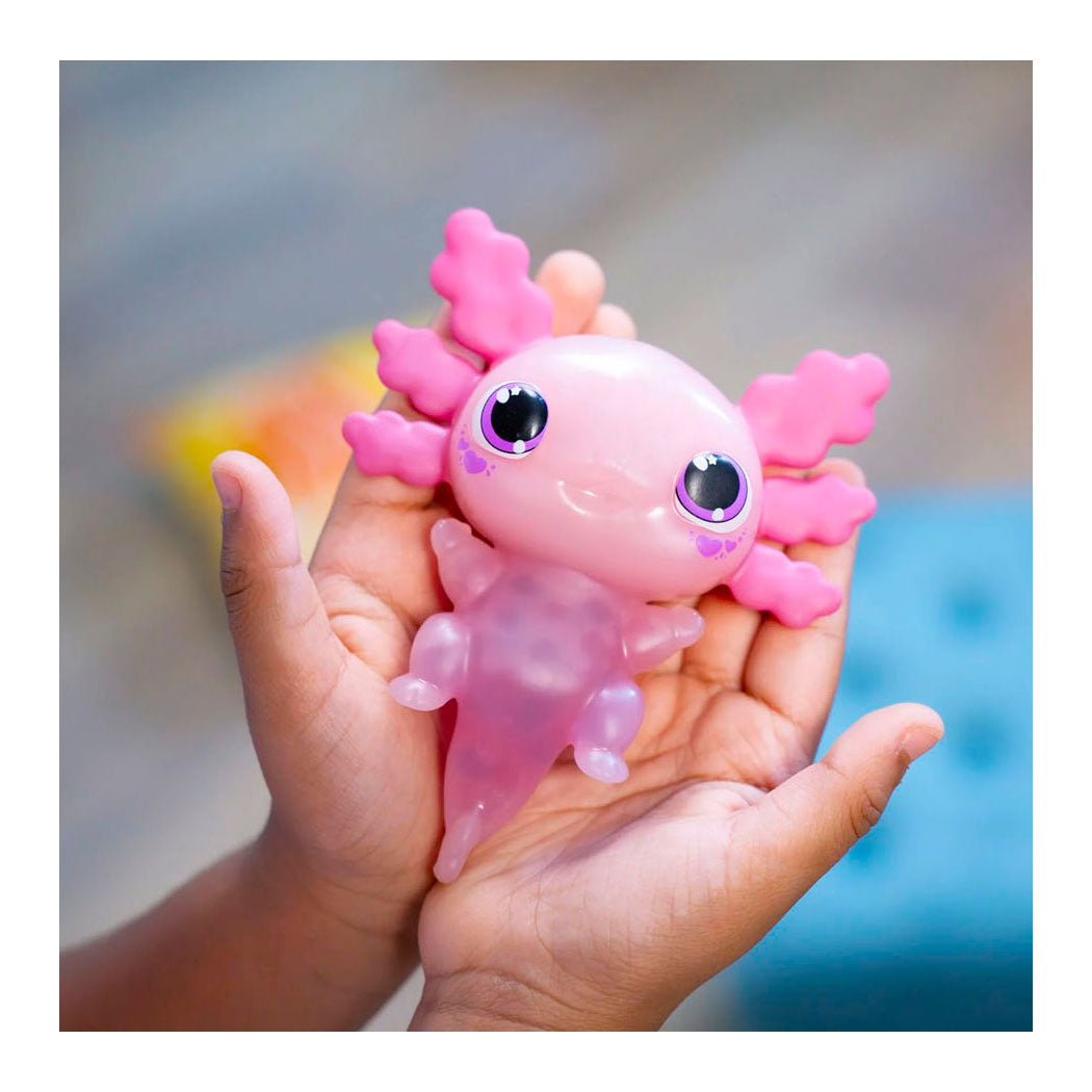 Goliath animagic let's glo axolotl roze - speelfiguur - lichtgevende axolotl