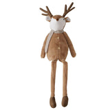 Boltze home bungelbeentjes hert wilmo h12,7cm bruin polyester