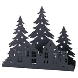 Boltze home theelichthouder kerstboom aro h25cm zwart ijzer