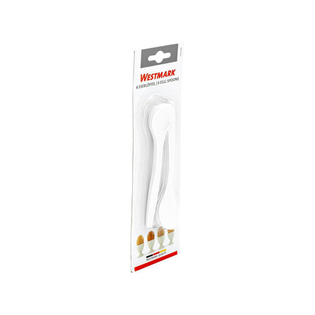Westmark eierlepels kunststof wit set van 6 stuks 14,5 cm