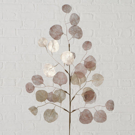 Boltze home decoratietak eucalyptus h40cm papier ijzer polyester bruingoud