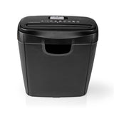 Nedis papierversnipperaar - 6x a4 vellen - 10l - voor thuis kantoor - stroken p2 - zwart